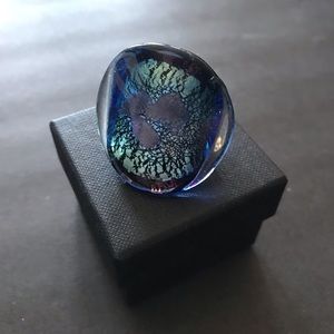 Italian Glass Statement Ring